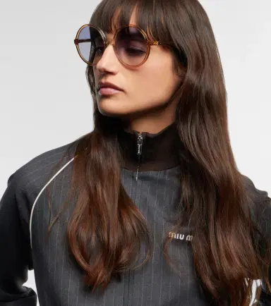 Miu Miu Logo round sunglasses | Thumbnail 6