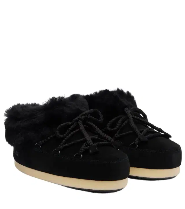 Moon Boot EVX shearling-trimmed suede mules