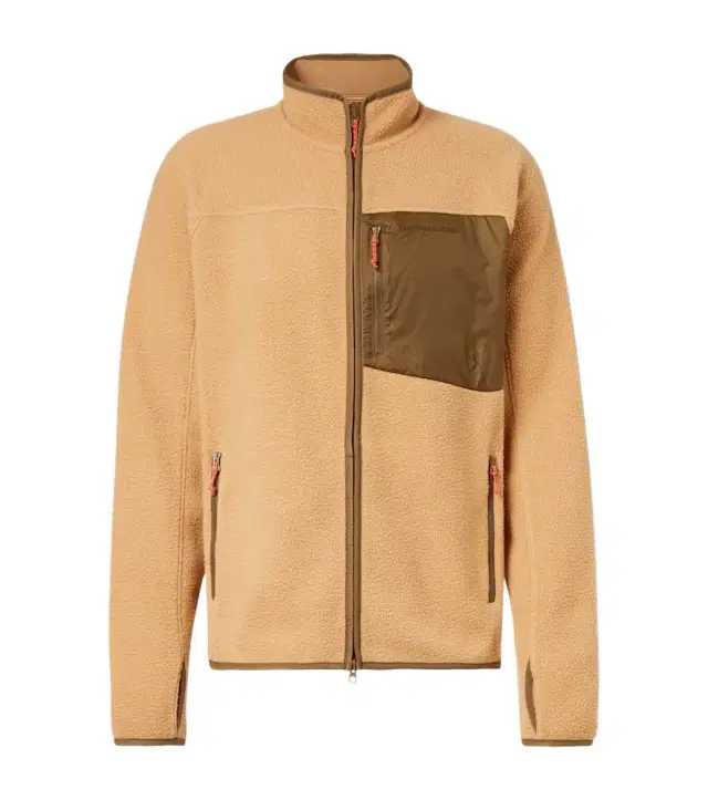 Pile jersey-lined fleece jacket
