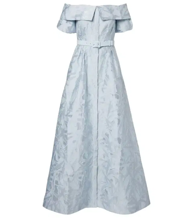 Bridal Anneli cotton-blend brocade gown
