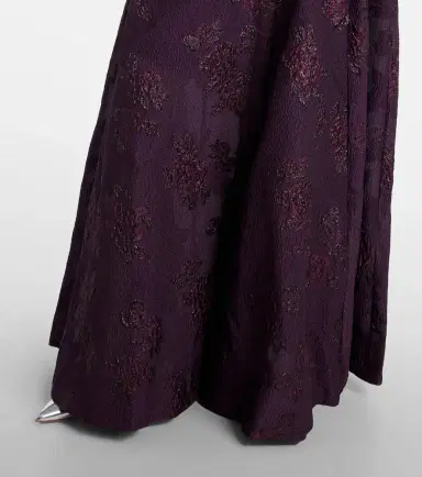 Rebecca Vallance Afina belted floral brocade gown | Thumbnail 4
