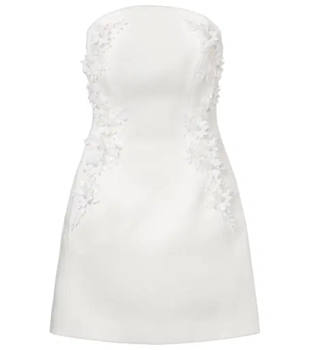 Bridal Xanthe floral-appliqué minidress