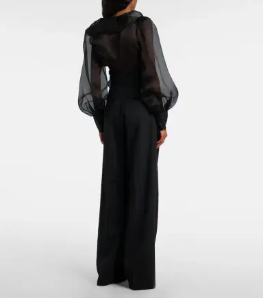 Rebecca Vallance Anjou sheer silk organza blouse | Thumbnail 5