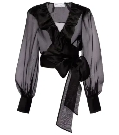 Rebecca Vallance Anjou sheer silk organza blouse | Thumbnail 1