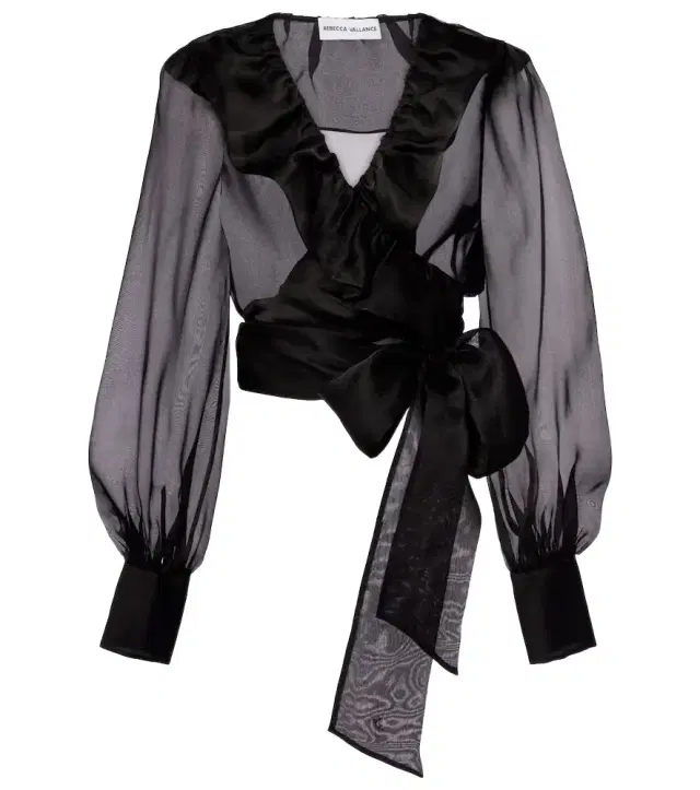 Anjou sheer silk organza blouse