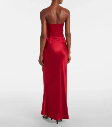 The Sei Draped silk charmeuse bustier | Thumbnail 3 The Sei Draped silk charmeuse bustier | Thumbnail 3