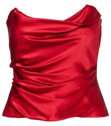 The Sei Draped silk charmeuse bustier | Thumbnail 1 The Sei Draped silk charmeuse bustier | Thumbnail 1