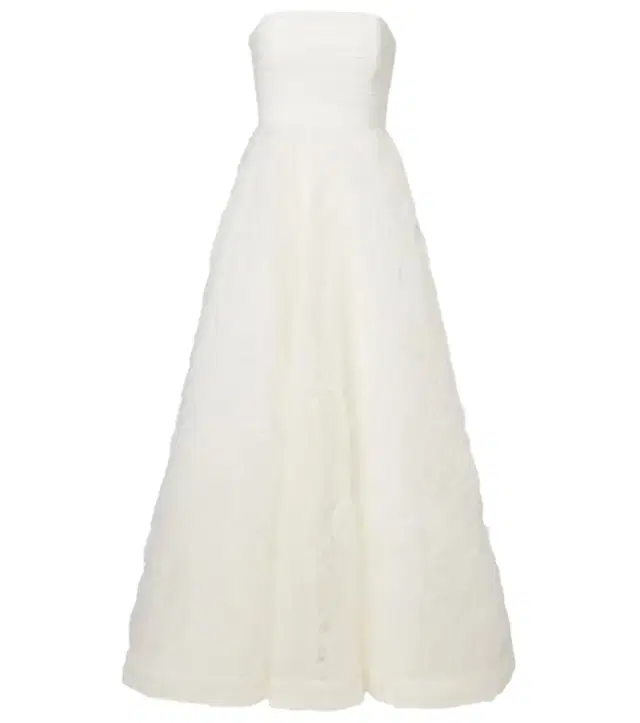 Bridal Willow ruffled mesh bustier gown