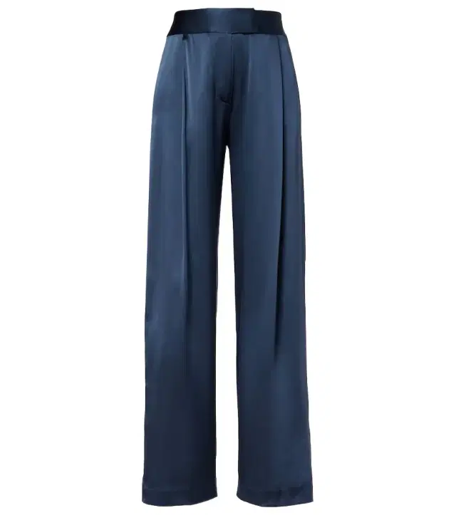 High-rise silk wide-leg pants