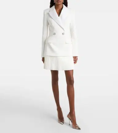 Rebecca Vallance Bridal Atlas pleated blazer dress | Thumbnail 3
