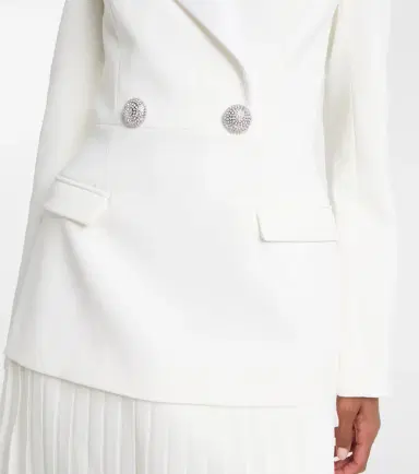 Rebecca Vallance Bridal Atlas pleated blazer dress | Thumbnail 4