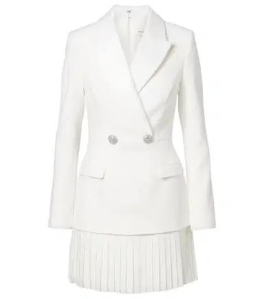 Rebecca Vallance Bridal Atlas pleated blazer dress | Thumbnail 1