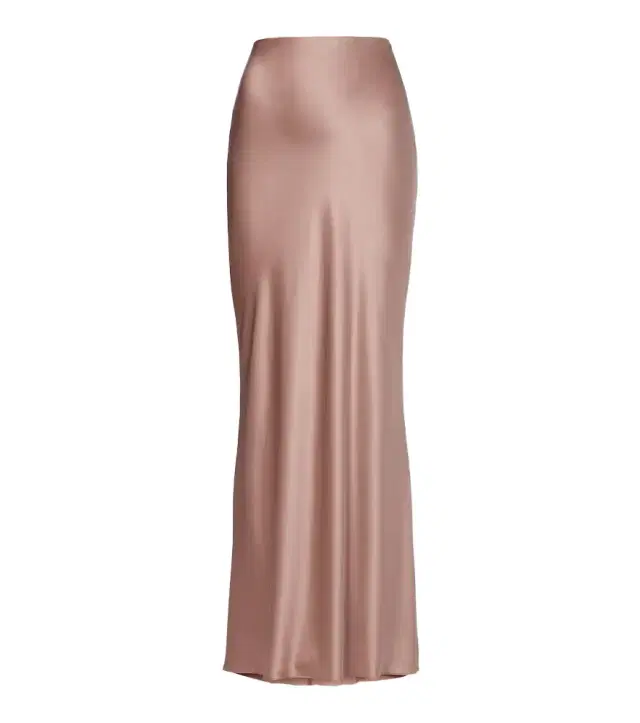Silk satin maxi skirt