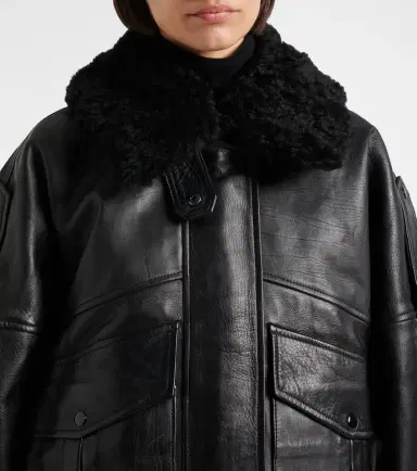 AGOLDE Avril oversized leather jacket | Thumbnail 4