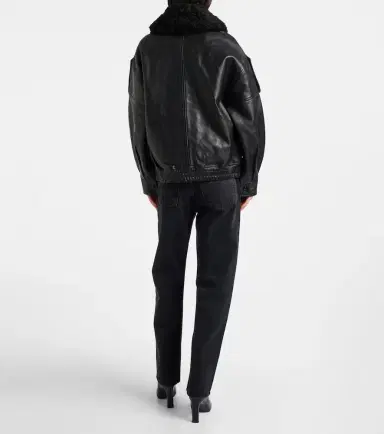 AGOLDE Avril oversized leather jacket | Thumbnail 5