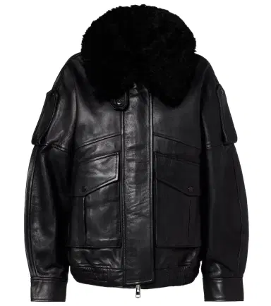 AGOLDE Avril oversized leather jacket | Thumbnail 1