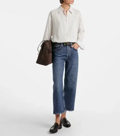 AGOLDE Arc cropped mid-rise wide-leg jeans | Thumbnail 4