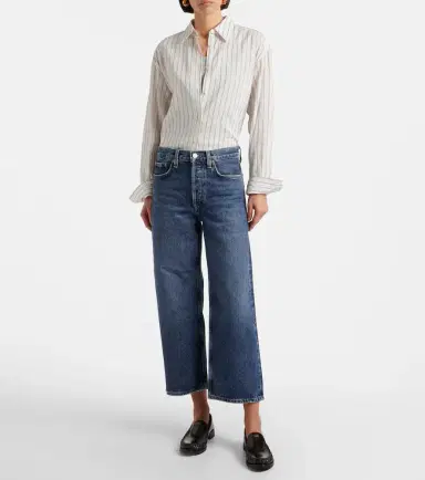 AGOLDE Arc cropped mid-rise wide-leg jeans | Thumbnail 7