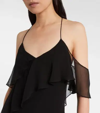 The Sei Ruffled silk chiffon maxi dress | Thumbnail 2