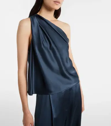 The Sei One-shoulder silk satin top | Thumbnail 2 The Sei One-shoulder silk satin top | Thumbnail 2