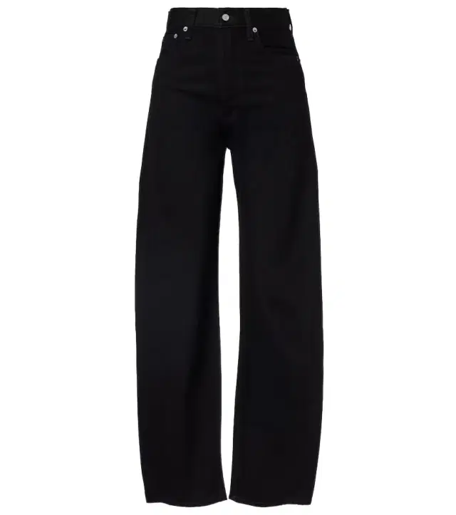 Agolde Luna Pieced mid-rise barrel-leg jeans