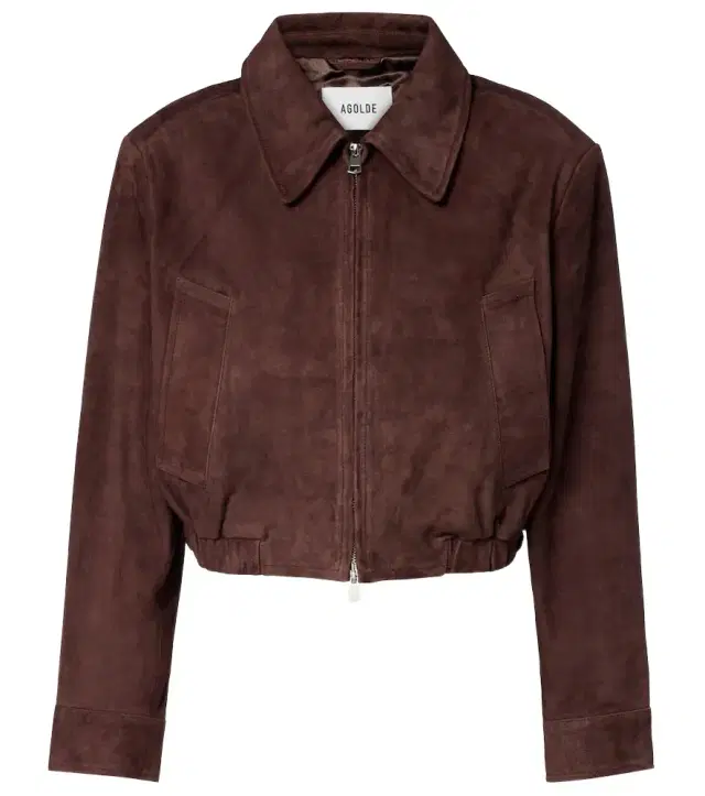 Agolde Nahla cropped suede jacket