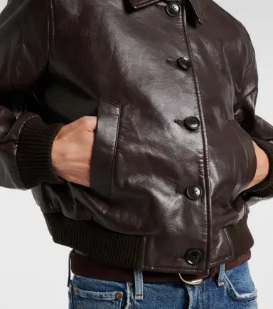 Citizens of Humanity Lola leather bomber jacket | Thumbnail 3