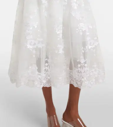 Simone Rocha Sequined tulle midi skirt | Thumbnail 4
