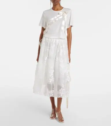 Simone Rocha Sequined tulle midi skirt | Thumbnail 5