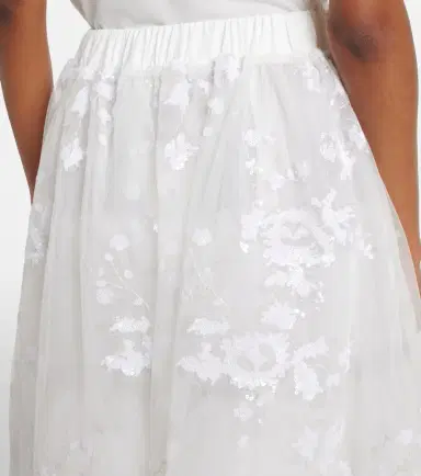 Simone Rocha Sequined tulle midi skirt | Thumbnail 6