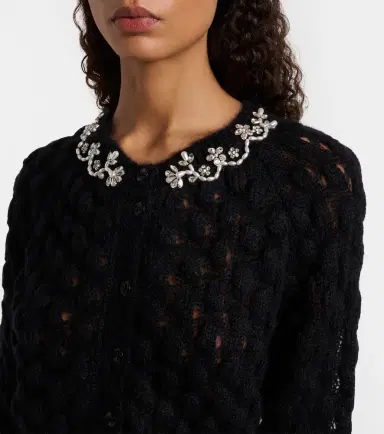 Simone Rocha Embellished mohair-blend cardigan | Thumbnail 2 Simone Rocha Embellished mohair-blend cardigan | Thumbnail 2