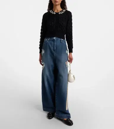 Simone Rocha Embellished mohair-blend cardigan | Thumbnail 4 Simone Rocha Embellished mohair-blend cardigan | Thumbnail 4