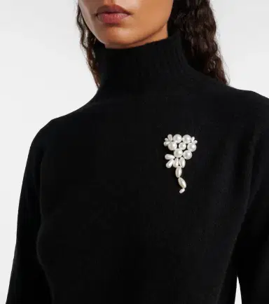 Simone Rocha Embellished cashmere turtleneck sweater | Thumbnail 2 Simone Rocha Embellished cashmere turtleneck sweater | Thumbnail 2
