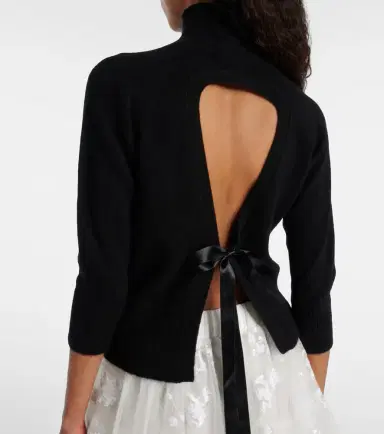 Simone Rocha Embellished cashmere turtleneck sweater | Thumbnail 3 Simone Rocha Embellished cashmere turtleneck sweater | Thumbnail 3