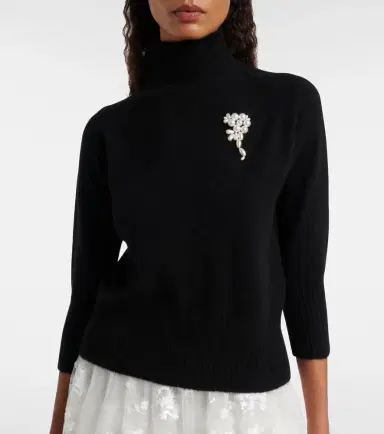 Simone Rocha Embellished cashmere turtleneck sweater | Thumbnail 4 Simone Rocha Embellished cashmere turtleneck sweater | Thumbnail 4