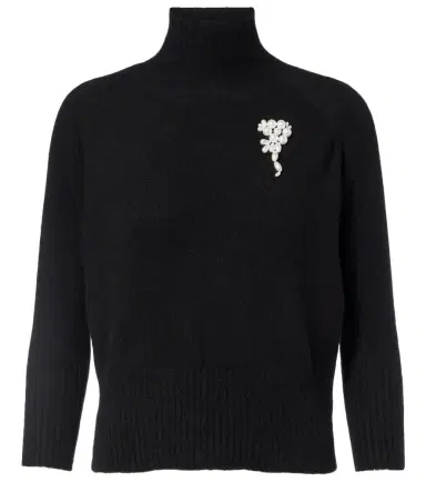 Simone Rocha Embellished cashmere turtleneck sweater | Thumbnail 1 Simone Rocha Embellished cashmere turtleneck sweater | Thumbnail 1