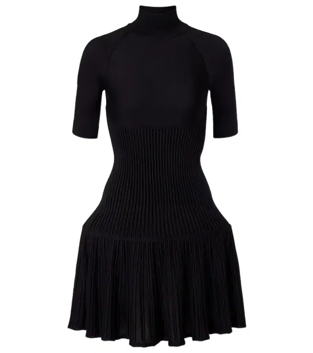 Alaïa Ribbed-knit wool-blend minidress