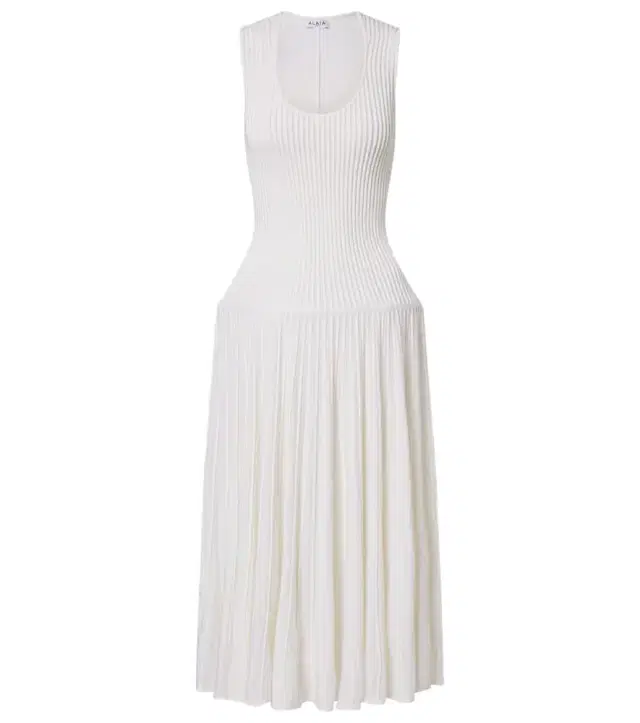 Alaïa Wool-blend maxi dress
