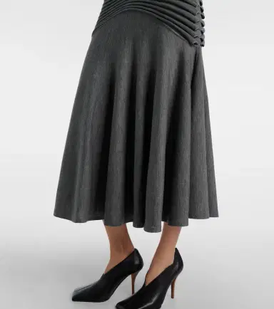 Alaïa Alaïa Knitted pleated wool midi dress | Thumbnail 7