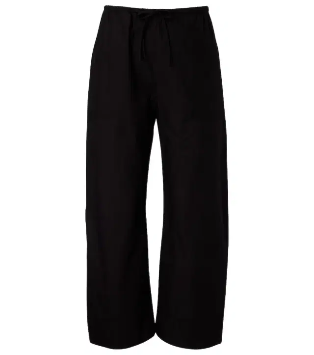 Kyoto cropped cotton wide-leg pants