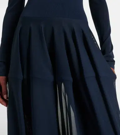 Alaïa Alaïa Sheer midi dress | Thumbnail 2 Alaïa Alaïa Sheer midi dress | Thumbnail 2