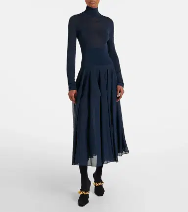 Alaïa Alaïa Sheer midi dress | Thumbnail 3 Alaïa Alaïa Sheer midi dress | Thumbnail 3