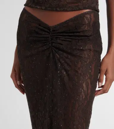 Bananhot Daisy floral lace maxi skirt | Thumbnail 2