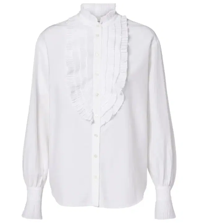 Polo Ralph Lauren Ruffled cotton and silk blouse