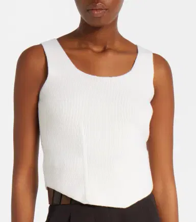 Alaïa Alaïa Ribbed-knit wool-blend bustier | Thumbnail 2