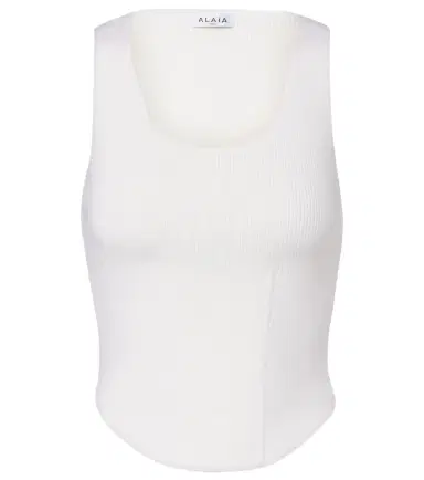 Alaïa Alaïa Ribbed-knit wool-blend bustier | Thumbnail 1