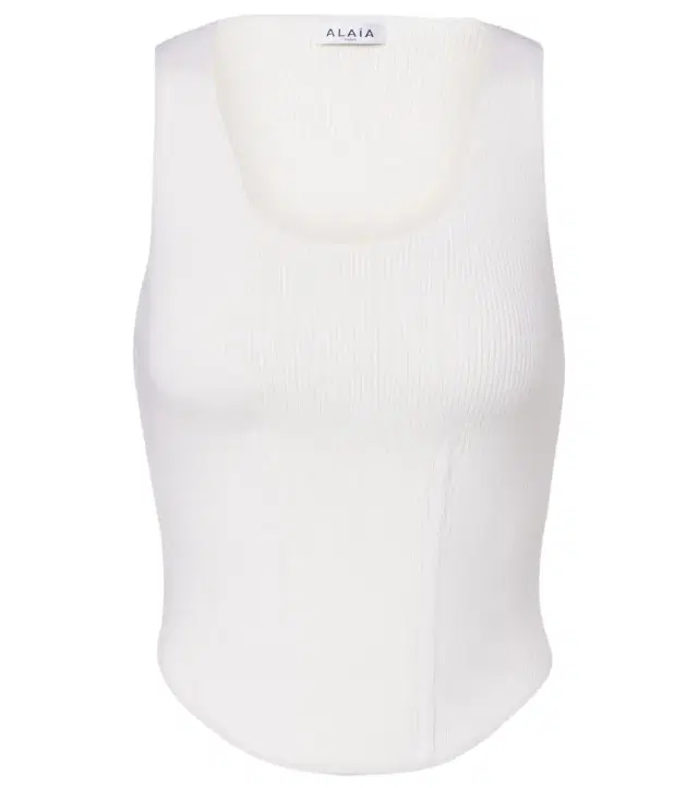 Alaia Alaïa Ribbed-knit wool-blend bustier