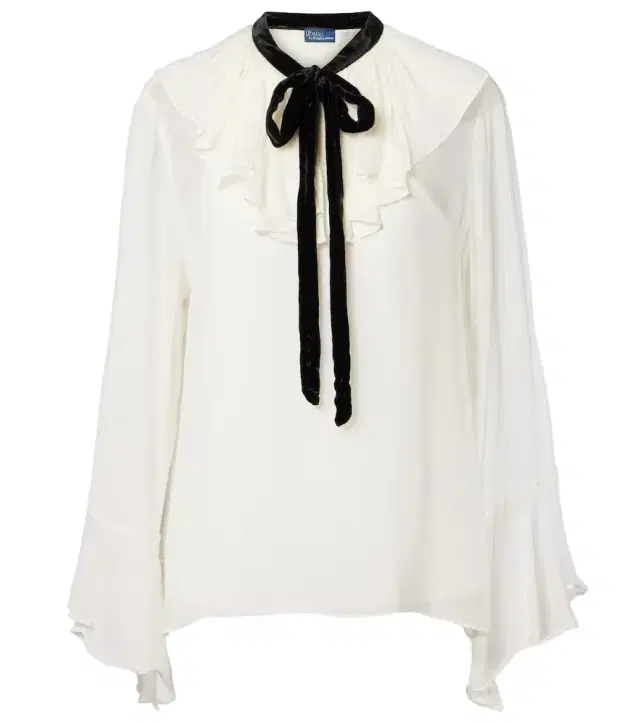Polo Ralph Lauren Ruffled tie-front blouse