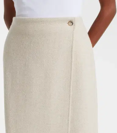 Polo Ralph Lauren Fringed herringbone wool-blend wrap skirt | Thumbnail 4 Polo Ralph Lauren Fringed herringbone wool-blend wrap skirt | Thumbnail 4