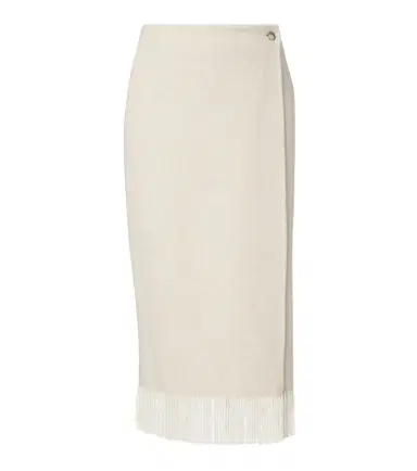 Polo Ralph Lauren Fringed herringbone wool-blend wrap skirt | Thumbnail 1 Polo Ralph Lauren Fringed herringbone wool-blend wrap skirt | Thumbnail 1